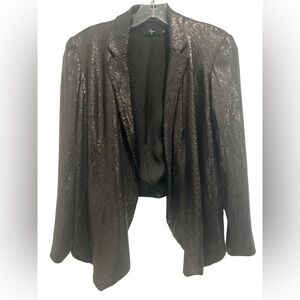 Aqua Black Sequined Blazer